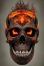 Placeholder: A beautiful highly detailed ornate intricate portrait of a flaming demon skull made of shiny obsidian glass :: reflective, glassy :: subtractive lighting, backlit :: by John William Waterhouse, Greg Rutkowski, HR Giger :: hyperrealistic, hyper detailed, photorealistic :: epic, incredible composition, amazing depth, meticulously composed, 16k resolution concept art :: fantasy magazine cover art