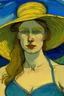 Placeholder: Portrait of a woman in a bikini by Van Gogh