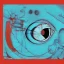 Placeholder: French surrealism animation art from 1970s, illustration of large blue alienoid creatures, mesmerizing, hallucinogenic tones, strange, creepy cutout style of animation of phantamosgoric giant blue alien with red eyes, Czech animation tradition, art by Roland Toper, Dali-esc environment, trance-like, Fantastic Planet aliens