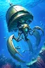 Placeholder: TCG fantasy artwork art of nautilus robot underwater