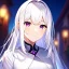 Placeholder: 8k, Girl, high quality, detailed, white hair, purple eyes, beautiful lighting, which