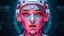 Placeholder: Image of a female AI with a tech feel with the colour pink front-facing that represents the Wording Our vision
