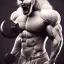 Placeholder: antho Muscle animal Lion flexing in gym