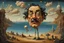 Placeholder: The painting of Salvador Dali in the style of grotesque caricatures, hyperrealistic landscapes, #pixelart, richly detailed genre paintings, time-lapse photography, haunting structures, zombiecore , in the style of quirky figurative ian spriggs paul barson comical figurative jim lively.