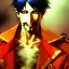 Placeholder: ringleader, Arthur Kulkov face shot, Hand Drawn Fantasy Illustration, front, handsome, circus, male, Russian, fantasy, anime, yoji shinkawa dreamscape, fenghua zhong, mystical colors, Golden hour