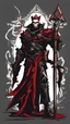 Placeholder: New league of legends in king of the Dead style black color with red details and holding sceptre