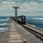 Placeholder: A railroad train crossing an ocean