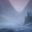 Placeholder: lost, feeling, winter landscape, ice field, crystals, surreal, dreamlike, foggy