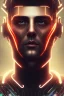 Placeholder: cyberpunk, head, men, portrai, tron