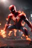 Placeholder: Spiderman from Marvel as a demonic hell spawn with fire on body fighting with Superman from Dc as a demonic hell spawn with fire on body, hell background, Full body display, max level ultra realistic, ray tracing reflections, legendary, energy, HD, photorealistic, HDR, epic composition, Unreal Engine, Cinematic, Color Grading, Ultra-Wide Angle, hyper-detailed, beautifully color-coded, insane details, hyper realistic, intricate details, beautifully color graded, Unreal Engine, Cinematic, Color Gr