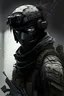 Placeholder: A soldier in the game modern warfare, he wears a solid black creepy helmet that covers his face. He is a sniper, but can also run point. His call sign is Wraith.