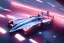 Placeholder: Futuristic formula spacecraft, racing in track, cyberpunk style, fog