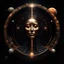 Placeholder: deep rich colors, magic lighting, black and bronze, Abstract minimalism amazing funny strange sci-fi technical geometric surreal fashion Da Vinci portrait, planets, hologram portal to other dimension, minimalist black background, surreal lonely fantasy, deep soul spirit, fantasy surreal alien geometry, flat, vector, clipart, eternity infinity utopia style raw, Paradigm Shift, double exposure tilt-shift portrait, album art, cover art, album cover,