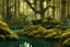 Placeholder: high-quality, fine-detail beautiful, breath-taking forest with gnarled trees, flowers, clear reflective lake, tranquil, stunning, 8k resolution