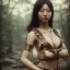 Placeholder: wonderfull japanese woman, big chest, portrait, viking costume, village, meditation, woods, cyberpunk, 8k quality