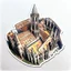 Placeholder: aerial view digital drawing of a medieval cathedral as a sticker