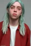 Placeholder: Billie Eilish, in shorts, photorealistic, 8k