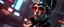 Placeholder: airbrush 3d rendering, mafia cyberpunk stylish lady dr smick Vex is now officially in stasis. No experiments. No clones. No accidental galaxy-ending breakthroughs. motion blur background,