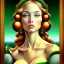 Placeholder: portrait of a beautiful busty woman with green eyes by Sandro Botticelli style