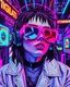 Placeholder: Surrealism Collage Techno Cyberpunk Punker Surrealism Art Work Fluorescent Neons colors,Vibrant Neons lights colors colorful,find details