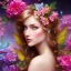 Placeholder: bright fairy, beautiful portrait, flowery landscape