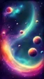 Placeholder: space background stylized, nubula. retro