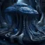 Placeholder: mycelium in the style of hr giger high detail blue