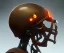 Placeholder: clamping a human skull, screw clamp, helmet, robotic, attached to cranium, burst