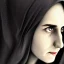 Placeholder: Cloaked woman, portrait, highly detailed, close up