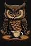 Placeholder: owl addicted to coffee