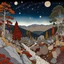 Placeholder: Colourful, peaceful, Egon Schiele, Gustav Klimt, night sky filled with galaxies and stars, rocks, trees, flowers, one-line drawing, sharp focus, 8k, deep 3d field, intricate, ornate