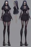 Placeholder: witch necromancer female dress turnaround