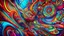 Placeholder: Arte abstracto en un estilo psicodélico, con colores vivos y patrones intrincados.