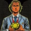 Placeholder: Diego Forlan Football soccer player posing. Dark detective comic watchmen 1940. Paranormal.