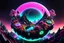 Placeholder: 3d rendered hyperdetailed cyberpunk nature, tiny planet, futuristic, detailed with neon and surreal plant, neon mountain and valley, single objects, fractal, abstract, scientific, black background, octane render, 8k post-production, artstation: award-winning: atmospheric: commanding: fantastical: clarity: 16k: ultra quality: striking: brilliance: stunning colors: amazing depth