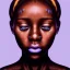 Placeholder: Portrait of a young black woman crying. Tears the colour of oil. Depression seeping out of her eyes nose and mouth like a oil spill