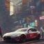 Placeholder: cyberpunk 2077 version of a tesla model S Plaid