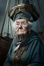 Placeholder: old woman captain of medival ship