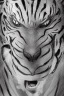 Placeholder: Rainforest, hybrid human mawith tigerhead walking, frontal, model style, hyper realistic, accurate, delicate, extremely detailed, Graphic novel style, wide-angle, front view, open aperture, superfine pencil