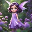 Placeholder: A little girl, with wings, adorable, big beautiful eyes, in a lilac dress, in lilac flowers, cartoon, chibi, close-up, bright colours, digital graphics, fantasy, unreal engine, blender art by artgerm, perfect composition, octane rendering, masterpiece, sharp focus, high detail, art station, concept art, perfect composition, a model of ultra-high quality and clarity, perfect play of light and shadow, 32k UHD, hyper-detailing, complex artistic maste