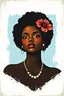 Placeholder: painting - Black woman - African American woman，Girls Gifts - Positive affirmation - Vintage personality art - Inspirational motivational quote - Rectangle grid lines background full sheet oil painting poster