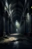 Placeholder: dark fantasy art of a medieval abandoned hall