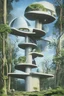 Placeholder: A surreal futuristic stylish modern flat, on Epic tree, treehouse, art by Roger Dean and Lee Madgwick , photorealistic, high level of details