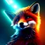 Placeholder: A fox fursona, Furry art, Digital art, cyberpunk, High quality, Backlighting, female, anthropomorphic, full body portrait, 8k resolution, fox tail, Realistic, high quality, great details, within portrait, masterpiece, best quality, cinematic lighting, detailed outfit, vibrant colors, perfect eyes, furry, human body, robotic arm, sfw, in the style of Titanfall, highly detailed face, perfectly drawn