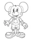 Placeholder: outline art for Mickey Mouse coloring page, Japanese manga style, cartoon style, cute face, white background sketch style, full body is a must, only use outline, clean line art, no shadow, bold outline