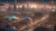 Placeholder: Wide-angle photorealistic sci-fi cityscape of unearthly delights in the multiverse