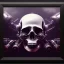 Placeholder: cyberpunk style ink ball skull picture in detailed frame, big black eyes, unreal engine 5, 8k resolution, photorealistic, ultra detailed, frame extreme sharp, accurate