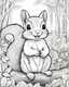 Placeholder: A captivating coloring book for kids scene featuring an squirrel in the forest