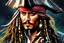 Placeholder: Johnny deep in 8k realistic anime drawing style, Jack Sparrow them, pirate custom, close picture, rain, neon, intricate details, highly detailed, high details, detailed portrait, masterpiece,ultra detailed, ultra quality