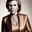 Placeholder: extrem realistic analog style photography of carrie fisher by Annie Leibovitz, soft ethereal skin, symmetrical short hairstyle,studio lighting, sharp brown eyes, dark plain background